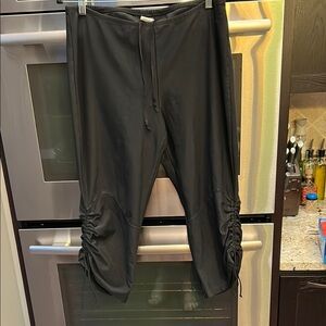 Nike Black Ruched‎ Track Pants with Stretch Fabric